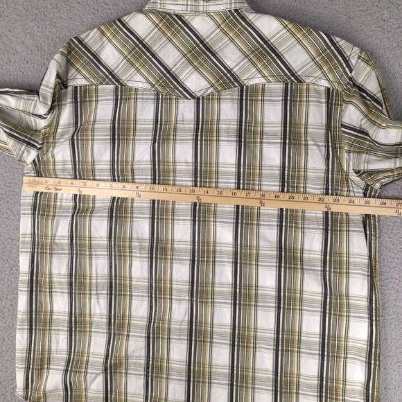 Cowboy Hardware Shirt Mens XL White Plaid Pearl‎ Snap Western Button Cotton - Picture 13 of 16